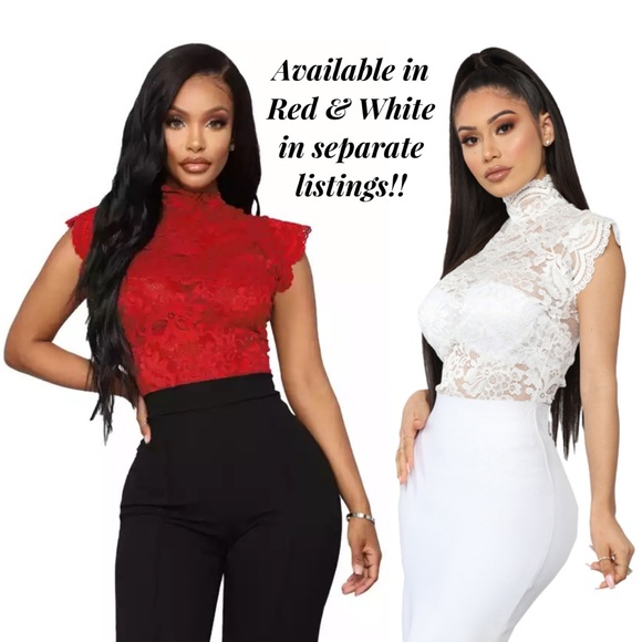 Sexy Black Lace High Neck Corset Back Bodysuit - Picture 2 of 16